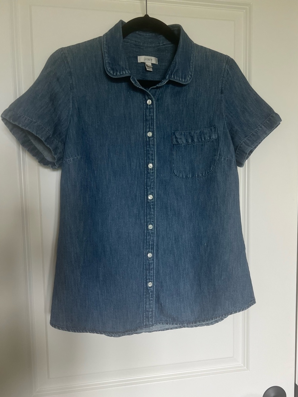 J. CREW Denim Button Down Shirt SZ 8